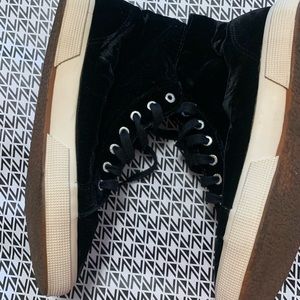 Superga Velvet High Top Sneakers